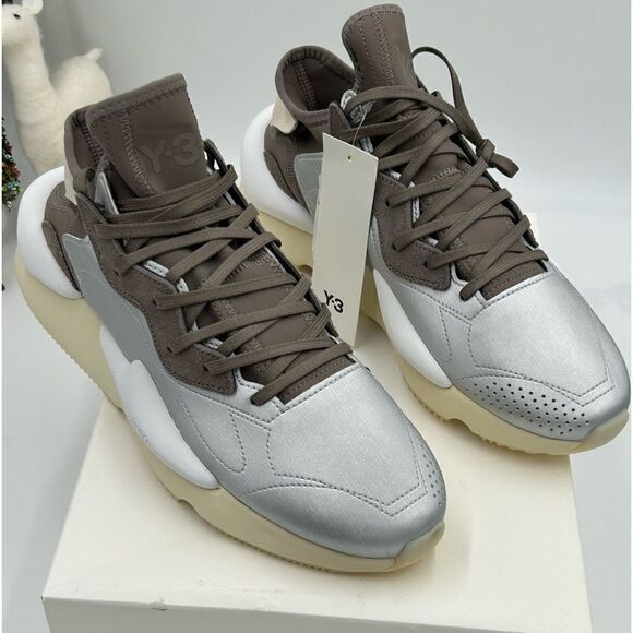 Men’s Adidas Y – 3 kaiwa silver metallic sneaker size 11.5 US - Picture 1 of 12